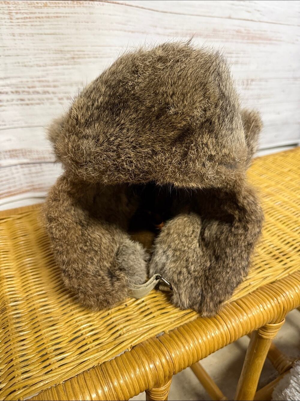 FRR Canada Rabbit Fur Aviator Hat Tan